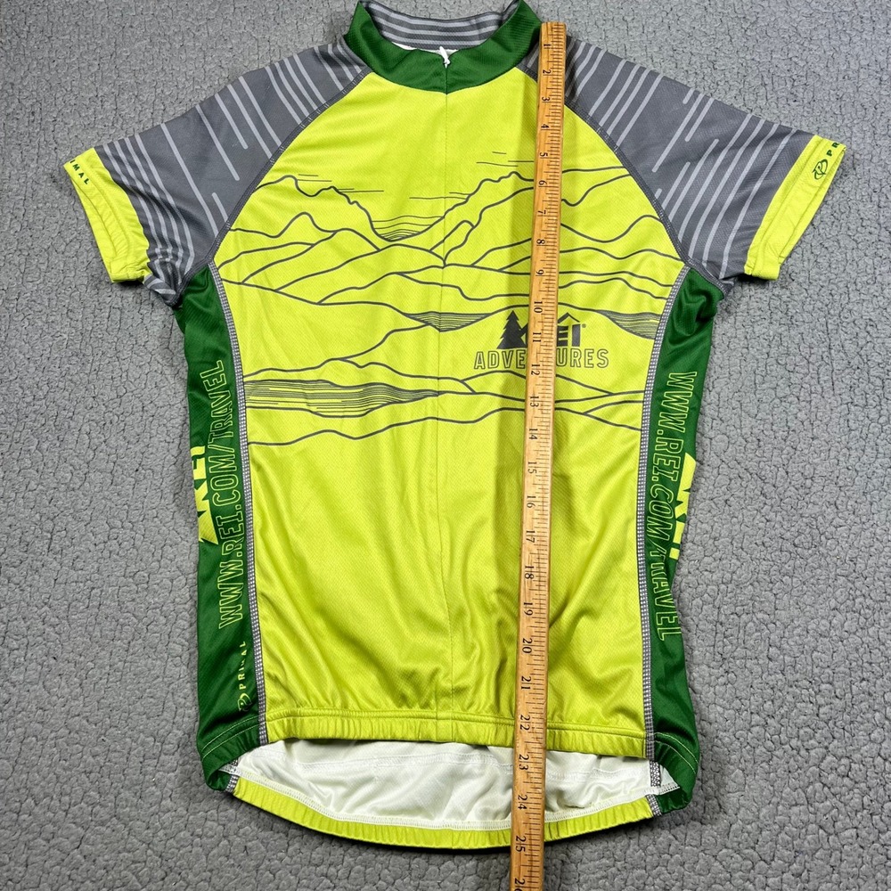 Primal REI Adventures Cycling Jersey Womens Medium Neon Yellow Green Top - Picture 8 of 10